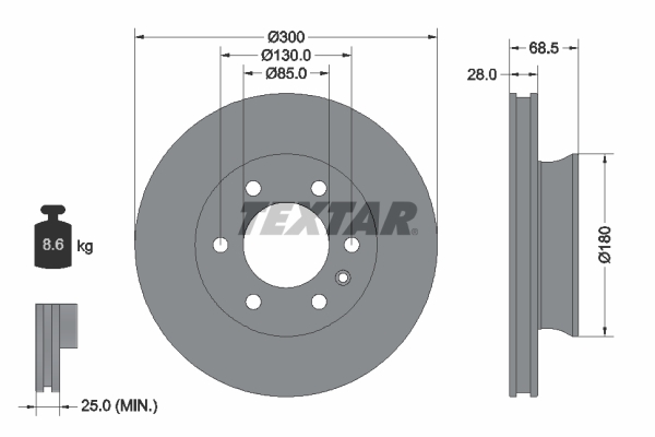 Disc frana 92301203 TEXTAR