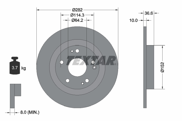 Disc frana 92301303 TEXTAR