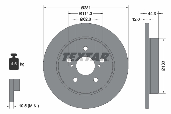 Disc frana 92301403 TEXTAR