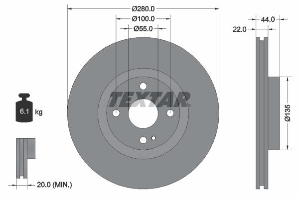 Disc frana 92301503 TEXTAR