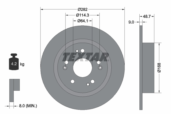 Disc frana 92301603 TEXTAR