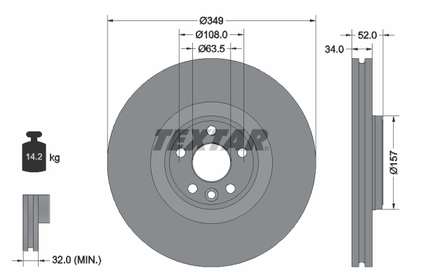 Disc frana 92301805 TEXTAR