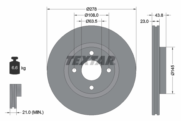 Disc frana 92303203 TEXTAR