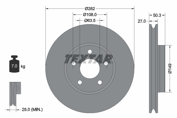 Disc frana 92303405 TEXTAR