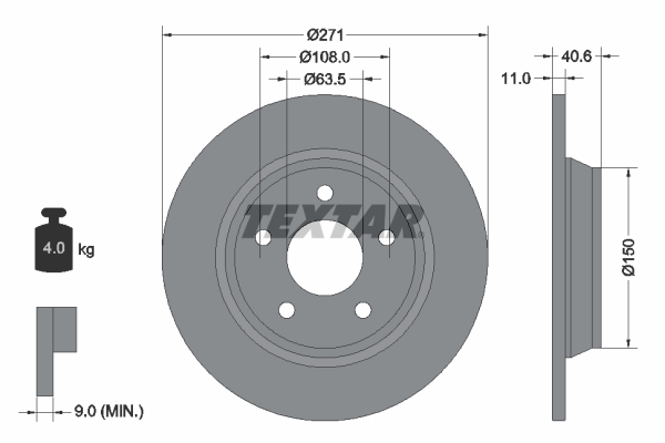 Disc frana 92303503 TEXTAR