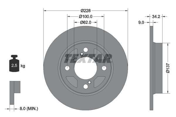 Disc frana 92303603 TEXTAR