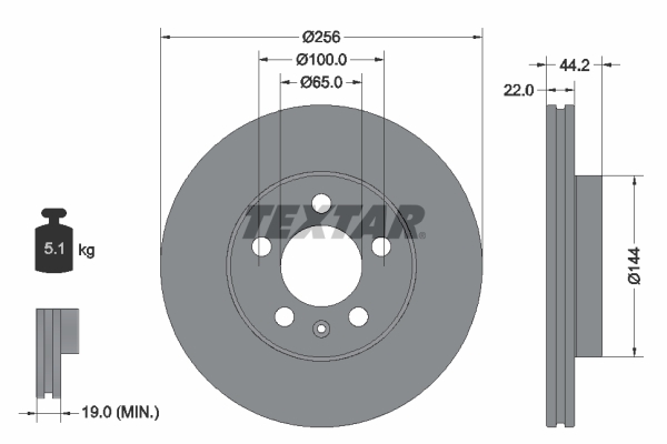 Disc frana 92303803 TEXTAR