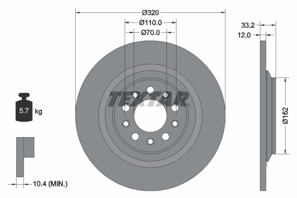 Disc frana 92304103 TEXTAR