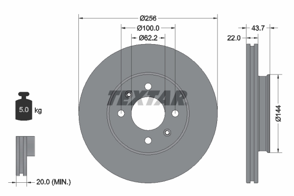 Disc frana 92304603 TEXTAR