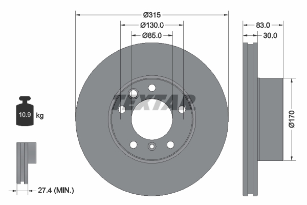 Disc frana 92304905 TEXTAR