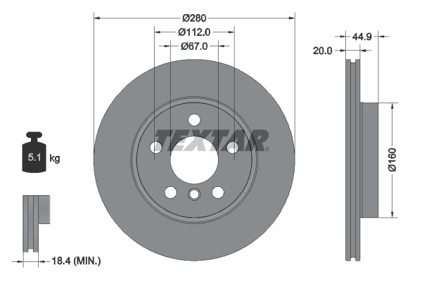 Disc frana 92305303 TEXTAR