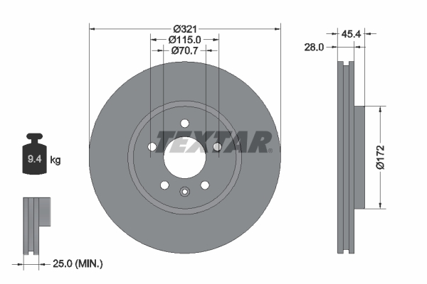 Disc frana 92305505 TEXTAR