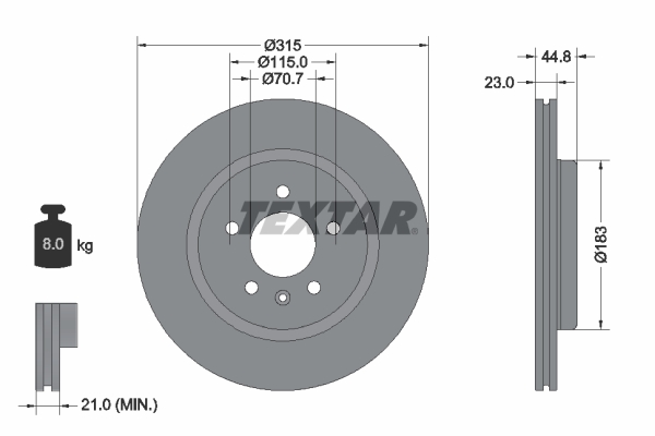 Disc frana 92305603 TEXTAR