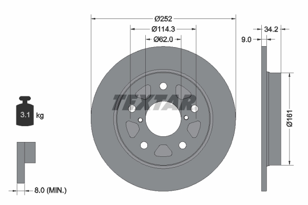 Disc frana 92305703 TEXTAR