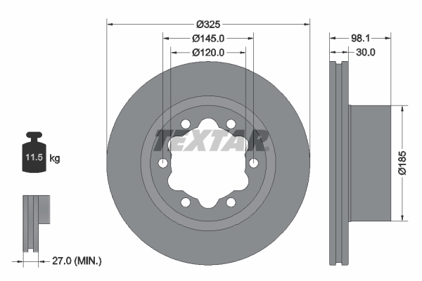 Disc frana 92305803 TEXTAR