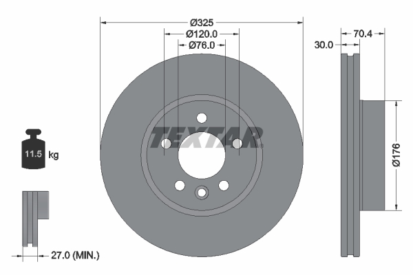 Disc frana 92305905 TEXTAR