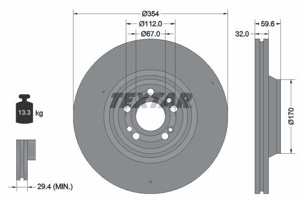 Disc frana 92306005 TEXTAR