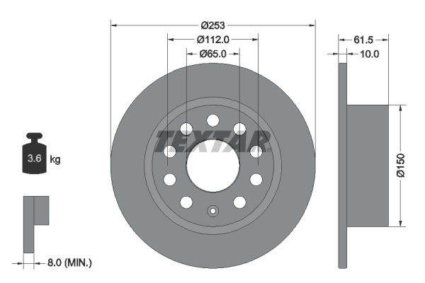 Disc frana 92306603 TEXTAR