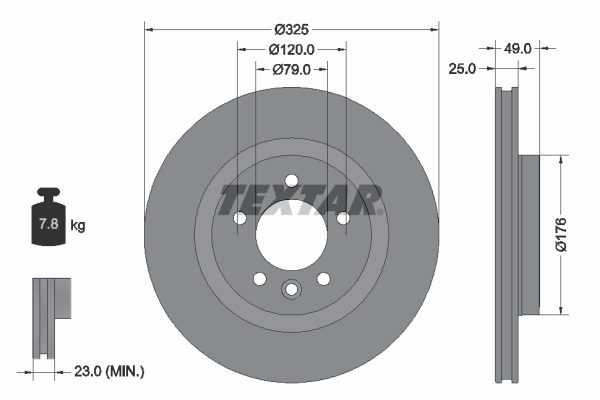 Disc frana 92307803 TEXTAR