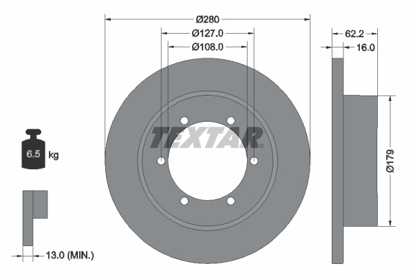 Disc frana 92308500 TEXTAR