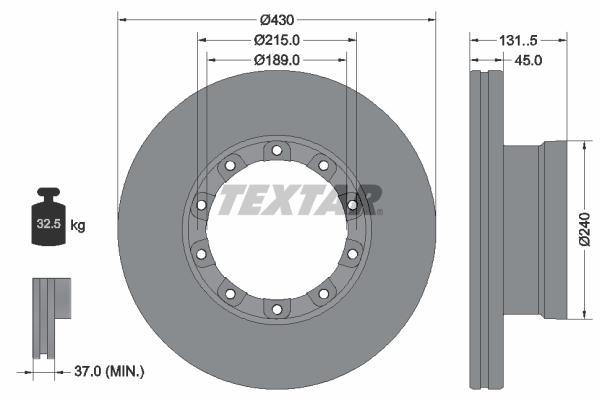 Disc frana 93308700 TEXTAR