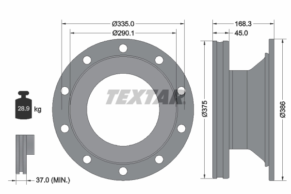 Disc frana 93308800 TEXTAR