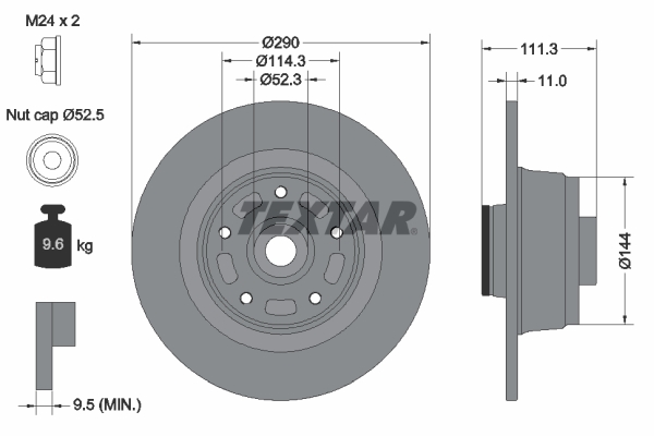 Disc frana 92309003 TEXTAR