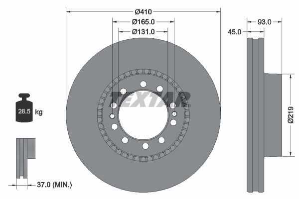 Disc frana 93309100 TEXTAR