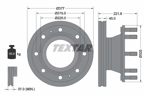 Disc frana 93309200 TEXTAR
