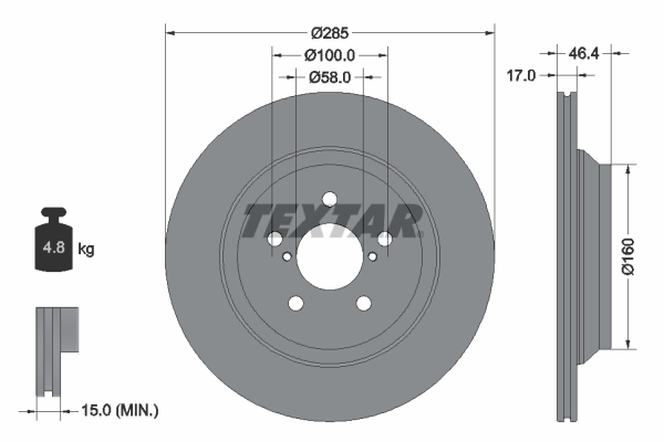 Disc frana 92309303 TEXTAR