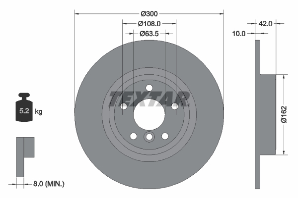 Disc frana 92309505 TEXTAR