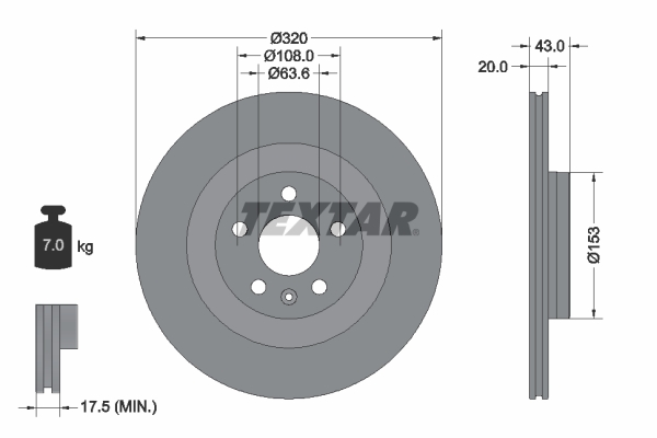 Disc frana 92309703 TEXTAR