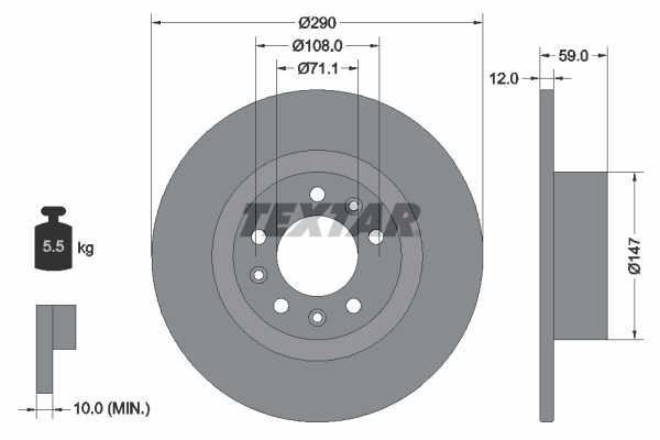 Disc frana 92313603 TEXTAR