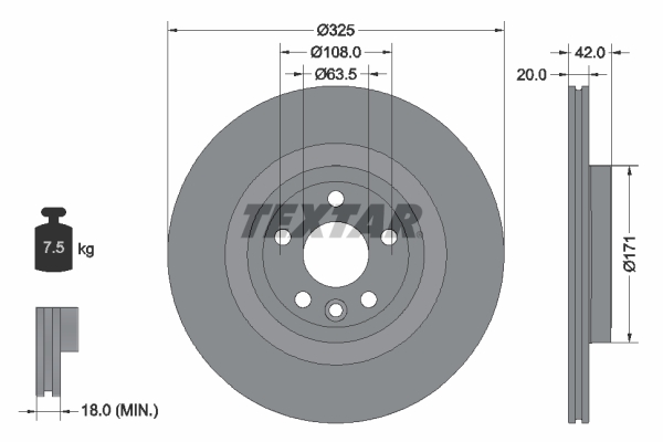 Disc frana 92314305 TEXTAR