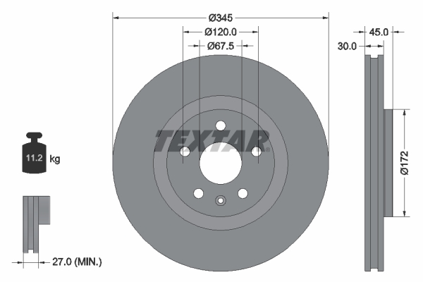 Disc frana 92314505 TEXTAR