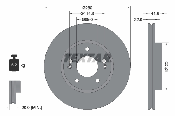 Disc frana 92314703 TEXTAR