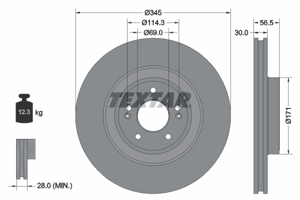 Disc frana 92314805 TEXTAR