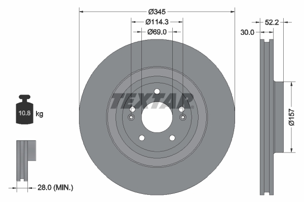 Disc frana 92315103 TEXTAR