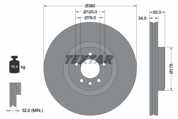 Disc frana 92316405 TEXTAR