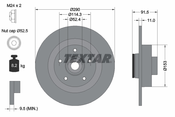 Disc frana 92316503 TEXTAR