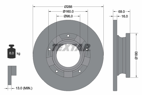 Disc frana 92316903 TEXTAR