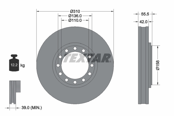 Disc frana 92317403 TEXTAR