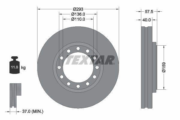 Disc frana 92317703 TEXTAR