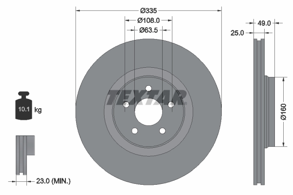 Disc frana 92317805 TEXTAR