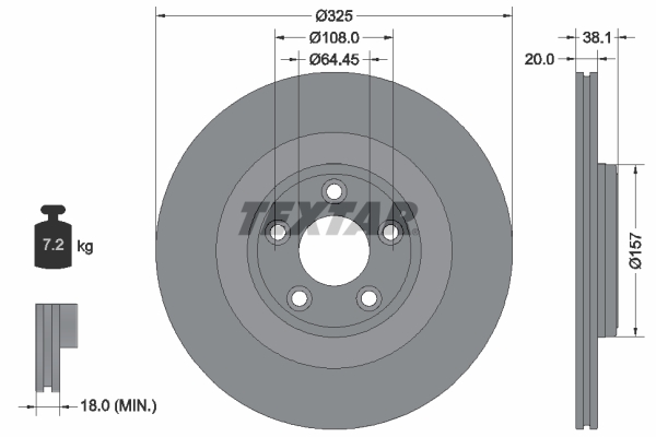 Disc frana 92319905 TEXTAR