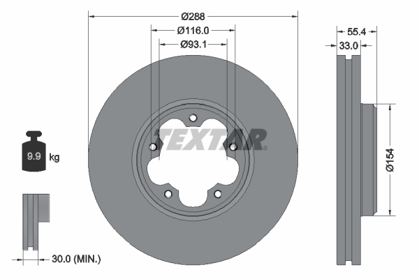 Disc frana 92320303 TEXTAR