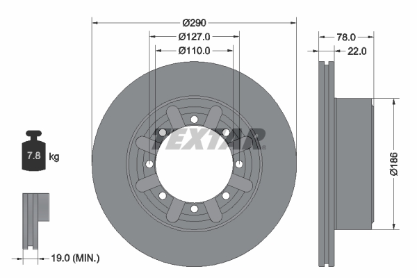 Disc frana 92322303 TEXTAR