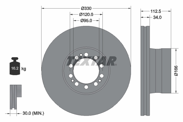 Disc frana 93322400 TEXTAR