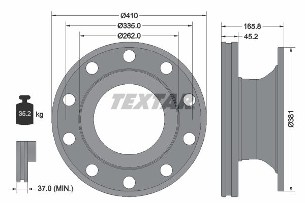 Disc frana 93322500 TEXTAR