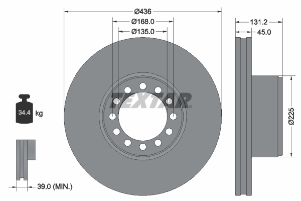 Disc frana 93322600 TEXTAR